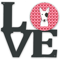 "Caroline's Treasures Bull Terrier Metal Artwork Love wall-decor, Multicolor"