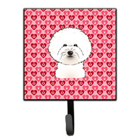 "Caroline's Treasures Bichon Frise Hearts Wall Hook, Small, Multicolor"