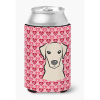 "Caroline's Treasures Yellow Labrador Hearts Can or Bottle Hugger, Multicolor"