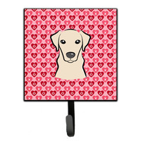 "Caroline's Treasures Yellow Labrador Hearts Wall Hook, Small, Multicolor"