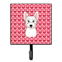 "Caroline's Treasures Westie Hearts Wall Hook, Small, Multicolor"
