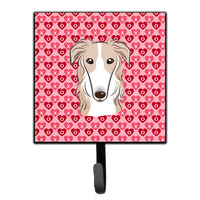 "Caroline's Treasures Borzoi Hearts Wall Hook, Small, Multicolor"