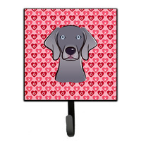"Caroline's Treasures Weimaraner Hearts Wall Hook, Small, Multicolor"