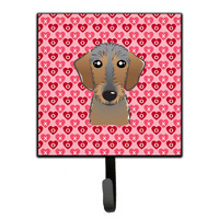 "Caroline's Treasures Wirehaired Dachshund Hearts Wall Hook, Small, Multicolor"