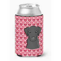 "Caroline's Treasures black Labrador Hearts Can or Bottle Hugger, Multicolor"