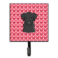 "Caroline's Treasures Black Labrador Hearts Wall Hook, Small, Multicolor"