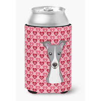 "Caroline's Treasures Italian Greyhound Hearts Can or Bottle Hugger, Multicolor"