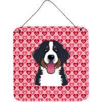 "Caroline's Treasures Bernese Mountain Dog Hearts Metal Print, 6 H x 6 W, Multicolor"