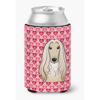 "Caroline's Treasures Afghan Hound Hearts Can or Bottle Hugger, Multicolor"