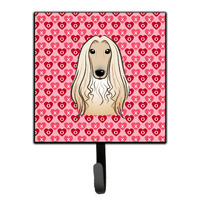 "Caroline's Treasures Afghan Hound Hearts Wall Hook, Small, Multicolor"