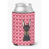 "Caroline's Treasures Doberman Pinscher Hearts Can or Bottle Hugger, Multicolor"