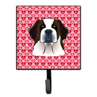 "Caroline's Treasures Saint Bernard Hearts Wall Hook, Small, Multicolor"