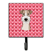 "Caroline's Treasures Wire Haired Fox Terrier Hearts Wall Hook, Small, Multicolor"