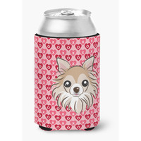 "Caroline's Treasures Chihuahua Hearts Can or Bottle Hugger, Multicolor"