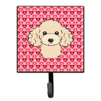 "Caroline's Treasures Buff Poodle Hearts Wall Hook, Small, Multicolor"