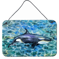 "Caroline's Treasures Killer Whale Orca Metal Print, 8 H x 12 W, Multicolor"