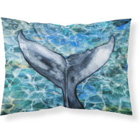 "Caroline's Treasures Whale Tail Pillowcase, Standard, Multicolor"