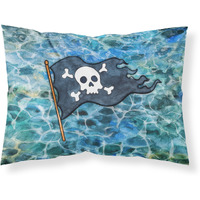 "Caroline's Treasures Pirate Flag Pillowcase, Standard, Multicolor"