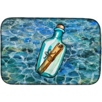 "Caroline's Treasures Message In A Bottle Dish Drying Mat, 14"" x 21"""