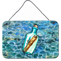 "Caroline's Treasures Messag in a Bottle Metal Print, 8 H x 12 W"