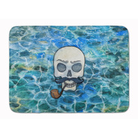 "Caroline's Treasures Skeleton Skull Pirate Floor Mat, 19 H x 27 W, Multicolor"