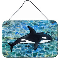 "Caroline's Treasures Killer Whale Orca Metal Print, 8 H x 12 W, Multicolor"