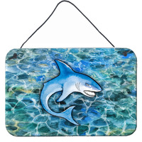 "Caroline's Treasures Shark Metal Print, 8 H x 12 W, Multicolor"
