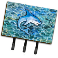 "Caroline's Treasures Shark Wall Hook, Triple, Multicolor"