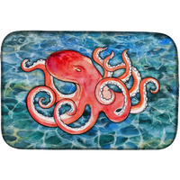 "Caroline's Treasures Octopus Dish Drying Mat, 14"" x 21"", Multicolor"
