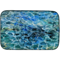 "Caroline's Treasures Shrimp Under Water Dish Drying Mat, 14"" x 21"""