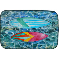 "Caroline's Treasures Surf Boards On The Water Dish Drying Mat, 14 X 21"