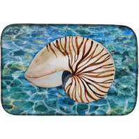 "Caroline's Treasures Sea Shell And Water Dish Drying Mat, 14"" x 21"""