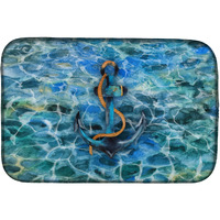 "Caroline's Treasures Anchor And Rope Dish Drying Mat, 14"" x 21"""