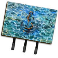"Caroline's Treasures Anchor and Rope Wall Hook, Triple, Multicolor"