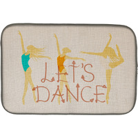 "Caroline's Treasures Let's Dance Linen Light Dish Drying Mat, 14"" x 21"", Multicolor"