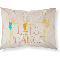"Caroline's Treasures Let's Dance Linen Light Printed, Polyester, 250 Thread count, Envelope closure Pillowcase, Standard, Multicolor"