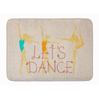 "Caroline's Treasures Let's Dance Linen Light Floor Mat, 19 H x 27 W, Multicolor"