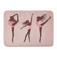 "Caroline's Treasures Dancers Linen Pink Floor Mat, 19 H x 27 W, Multicolor"