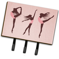 "Caroline's Treasures Dancers Linen Pink Wall Hook, Triple, Multicolor"