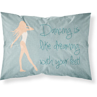 "Caroline's Treasures Dancing is Like Dreaming Printed, Polyester, 250 Thread count, Envelope closure Pillowcase, Standard, Multicolor"