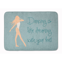 "Caroline's Treasures Dancing is Like Dreaming Floor Mat, 19 H x 27 W, Multicolor"