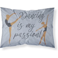 "Caroline's Treasures Dancing is My Passion Printed, Polyester, 250 Thread count, Envelope closure Pillowcase, Standard, Multicolor"