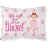 "Caroline's Treasures Ballet Red Short Hair Pillowcase, Standard, Multicolor"