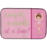 "Caroline's Treasures Ballet In 8 Counts Brunette Dish Drying Mat, 14"" x 21"", Multicolor"