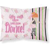 "Caroline's Treasures Ballet Dance Stripes Red Hair Pillowcase, Standard, Multicolor"