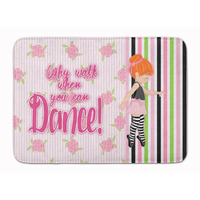 "Caroline's Treasures Ballet Dance Stripes Red Hair Floor Mat, 19 H x 27 W, Multicolor"