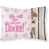 "Caroline's Treasures Ballet Dance Stripes Brunette Pillowcase, Standard, Multicolor"