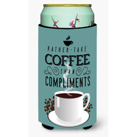 "Caroline's Treasures Rather Have Coffee Sign Tall Boy Beverage Insulator Hugger, Multicolor"