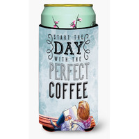 "Caroline's Treasures Start the Day Coffee Sign Tall Boy Beverage Insulator Hugger, Multicolor"