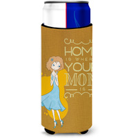 "Caroline's Treasures Home Is Where Mom Is Michelob Ultra Hugger For Slim Cans, Multicolor"